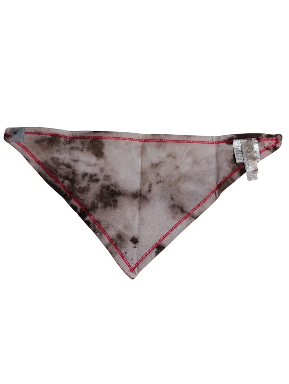 NWOT Tie-Dye Triangle Pet Bandana / Baby Bandaid Bib in Brown Tan And Red